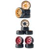 Tsolay Rubber RC Car Tires & Wheel Rims for WLtoys 124018 124019 1/12 144001 1/14 1/10 TT01 TT02 Racing Car Modification Accessories (Color : Yellow), Tsolay-01 view 2