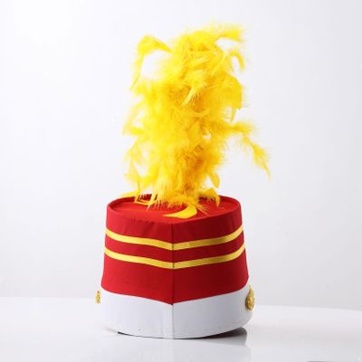 Alvivi Drum Major Soldier Hat for Nutcrackers - Teen Adult Halloween Cosplay Party - Marching Band Feather Type KA One Size