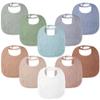 100% Cotton Muslin Baby Bibs 10-Pack Baby Drool Bibs for Unisex Baby Toddlers Infant Newborns Drooling and Teething(Oasis) view 1
