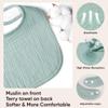 100% Cotton Muslin Baby Bibs 10-Pack Baby Drool Bibs for Unisex Baby Toddlers Infant Newborns Drooling and Teething(Oasis) view 2