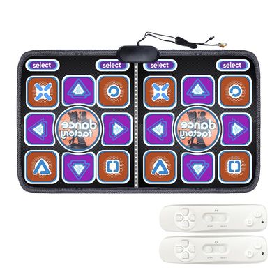 YTHYTHYTH TV PC Computer 3D Double Dance Mat Home Indoor PVC HD Running Game Yoga Learning Massage BlanketKids Toy Gift