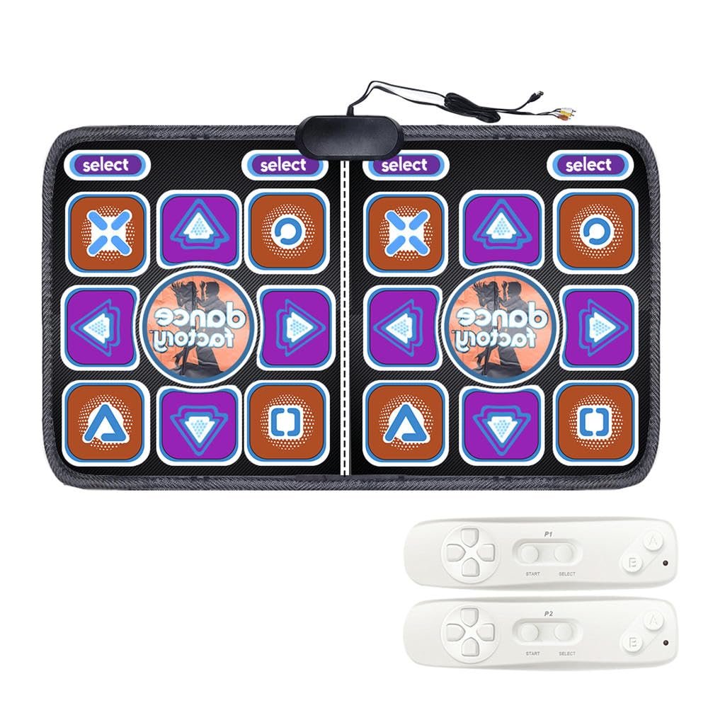 YTHYTHYTH TV PC Computer 3D Double Dance Mat Home Indoor PVC HD Running Game Yoga Learning Massage BlanketKids Toy Gift