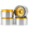 4Pcs RC Wheels 1.9 Aluminum Alloy Beadlock Wheel Rims for TRX4 Series Axial SCX10 AXI03007 RC Crawler Car (Gold + Black) view 1