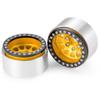 4Pcs RC Wheels 1.9 Aluminum Alloy Beadlock Wheel Rims for TRX4 Series Axial SCX10 AXI03007 RC Crawler Car (Gold + Black) view 3