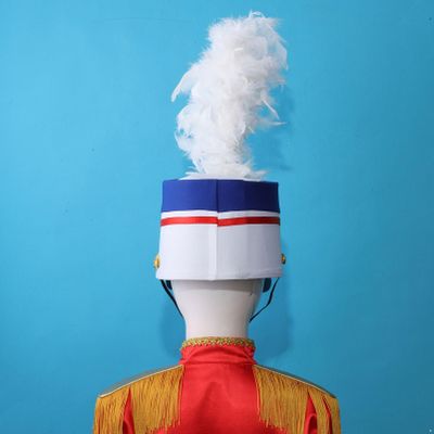 Alvivi Drum Major Soldier Nutcrackers Teen Adult Halloween Cosplay Party Marching Band Feather Type FA One Size Hat