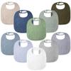100% Cotton Muslin Baby Bibs 10-Pack Baby Drool Bibs for Unisex Baby Toddlers Infant Newborns Drooling and Teething(Island) view 1