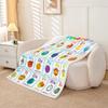 Alphabet Fleece Throw Blanket ABC Alphabet Plush Blanket Kids Toddler Learning Time Sherpa Blanket Educational Learning Fuzzy Blanket Twin 60"x80" view 2