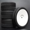 4PCS 1/10 Rubber Tire RC Racing Car Tire On Road Rim Fit for HSP HPI RC Car Part Diameter 65mm Tire 94123-94122 Modification Accessories (Color : 2) view 1