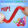 192 PCS HAMIMOS Light Up Pop Tubes Glow Sticks, Christmas Halloween Light Toys Party Decorations Supplies Favors for Kids, Sensory Toys Toddler Learning Activities for Boys Girls view 3