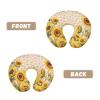 GOSTONG Polyester Nursing Pillow Cover Polyester Fabric Lightweight U-Shaped Feeding Pillow Covers Soft Nursing Pillow Case Hidden Zipper Design with Sunflower Leopard view 3