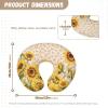 GOSTONG Polyester Nursing Pillow Cover Polyester Fabric Lightweight U-Shaped Feeding Pillow Covers Soft Nursing Pillow Case Hidden Zipper Design with Sunflower Leopard view 4