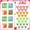 28 Sets Sports Valentines Day Cards Gifts for Kids Football Baseball Basketball Flying Disc Shooter Classroom Exchange Gifts Happy Valentines Day Sports Ball Cards for Boys Girls School Prizes view 3