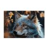 1000 Piece Jigsaw Puzzle for Adults Personalized Picture Puzzle Autumn Leaves and a Wolf Customized Wooden Puzzle for Family, Birthday, Wedding, Game Nights Gifts, 29.5"x19.7" view 1