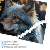 1000 Piece Jigsaw Puzzle for Adults Personalized Picture Puzzle Autumn Leaves and a Wolf Customized Wooden Puzzle for Family, Birthday, Wedding, Game Nights Gifts, 29.5"x19.7" view 3
