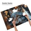1000 Piece Jigsaw Puzzle for Adults Personalized Picture Puzzle Autumn Leaves and a Wolf Customized Wooden Puzzle for Family, Birthday, Wedding, Game Nights Gifts, 29.5"x19.7" view 4
