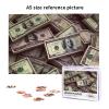 1000 Piece Jigsaw Puzzle for Adults Personalized Picture Puzzle A Bunch Hundred Dollar Bills Customized Wooden Puzzle for Family, Birthday, Wedding, Game Nights Gifts, 29.5"x19.7" view 2