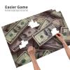 1000 Piece Jigsaw Puzzle for Adults Personalized Picture Puzzle A Bunch Hundred Dollar Bills Customized Wooden Puzzle for Family, Birthday, Wedding, Game Nights Gifts, 29.5"x19.7" view 4