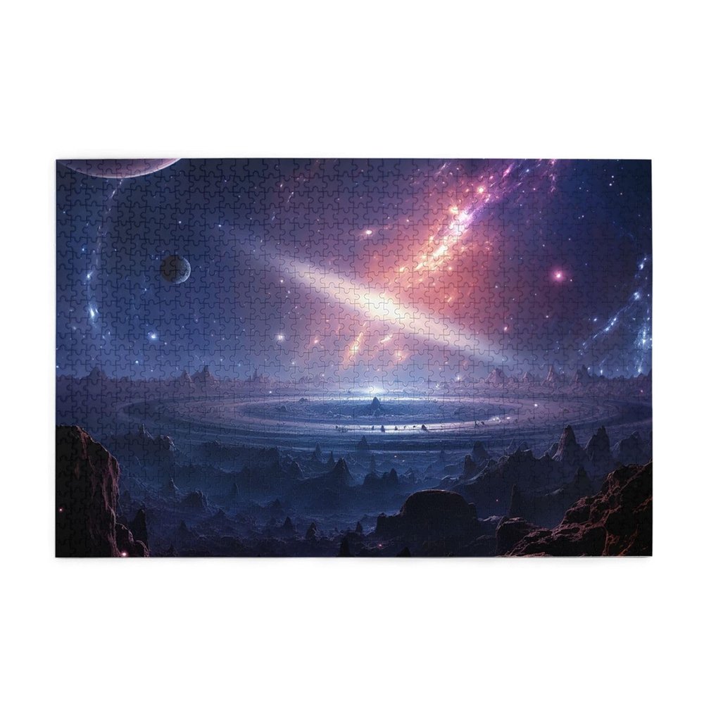 1000 Piece Jigsaw Puzzle for Adults Personalized Picture Puzzle Fantasy Space Customized Wooden Puzzle for Family, Birthday, Wedding, Game Nights Gifts, 29.5"x19.7"