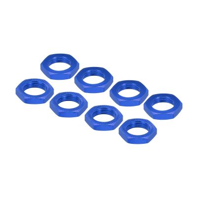 MECCANIXITY Aluminum 17mm RC Wheel Nut Thread M12x1.0mm Hex Wheel Nuts RC Wheel Nut for 1/8 RC Model Car Trucks Off Road Car Upgraded Parts Pack of 8(Dark Blue)