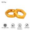 MECCANIXITY Aluminum 17mm RC Wheel Nut Thread M12x1.0mm Hex Wheel Nuts RC Wheel Nut for 1/8 RC Model Car Trucks Off Road Car Upgraded Parts Pack of 16(Golden) view 3