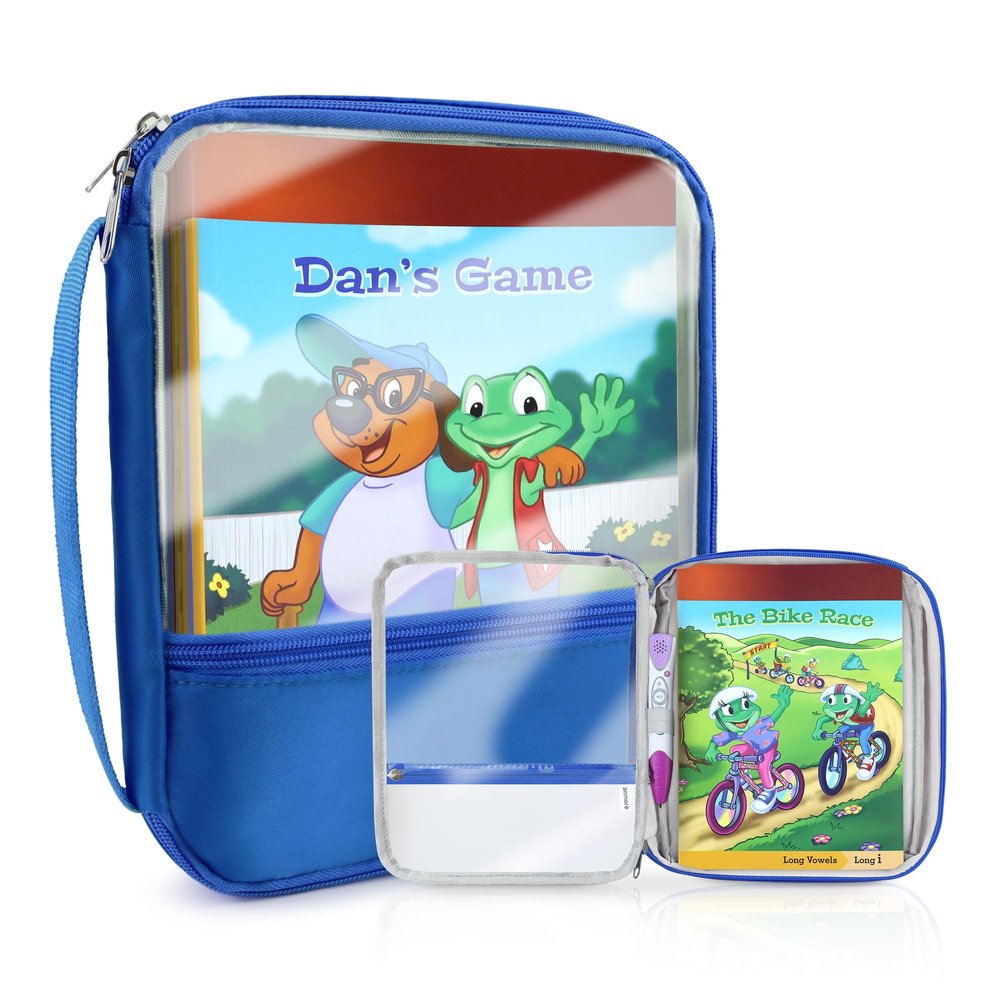 Carrying Case Compatible with Leapfrog LeapReader System Learn-to-Read 10 Book Mega Pack, Blue