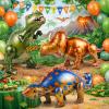 Silipull 3 Pcs Giant 4D Dinosaur Balloon Dino Foil Balloons Inflatable Cute Self Standing Aluminum Dinosaur Balloons for Boys Adults Jungle Dino Theme Baby Shower Birthday Party Decor Gifts Supplies view 2