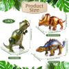 Silipull 3 Pcs Giant 4D Dinosaur Balloon Dino Foil Balloons Inflatable Cute Self Standing Aluminum Dinosaur Balloons for Boys Adults Jungle Dino Theme Baby Shower Birthday Party Decor Gifts Supplies view 3