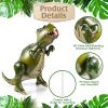 Silipull 3 Pcs Giant 4D Dinosaur Balloon Dino Foil Balloons Inflatable Cute Self Standing Aluminum Dinosaur Balloons for Boys Adults Jungle Dino Theme Baby Shower Birthday Party Decor Gifts Supplies view 4