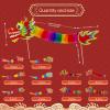 36 Pcs Chinese New Year Paper Dragon Decorations 3D DIY Chinese Paper Dragon Party Decorations for Spring Festival Party Craft Set Supplies view 2