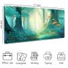 for MTG Playmat,Card Playmat Stitched with Magic Zone for MTG Card Game Playing,(17.4x13.8 in) Card Playmats Smooth Cloth Surface Non-Slip Silicone Bottom Battle Game Mat-Forest/Trees view 2