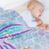 ANSXINDA Personalized Baby Blanket for Girls with Name,Custom Mermaid Blanket, Christmas Birthday Gift for Infant Newborn Toddler, Customized Kid Name Blanket Soft Fleece Blanket, 50"x60" view 4