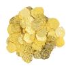 JTLB 100pcs Pirate Coins Decoration High Simulation Special Patterns Festival Decorative Coins for Halloween Party (Gold) view 2