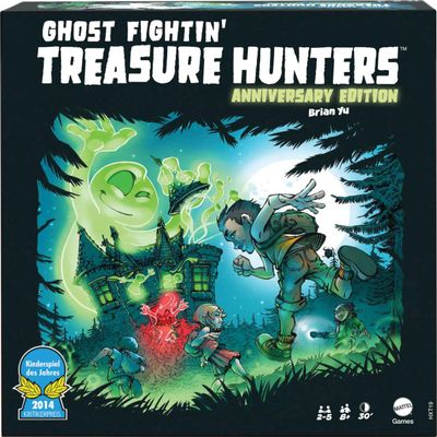 Mattel Games Ghost Fightin Treasure Hunters Anniversary Edition Board Game, Cooperative Family Game with Two Ways to Play Including a One vs. All Mode for 2-5 Players