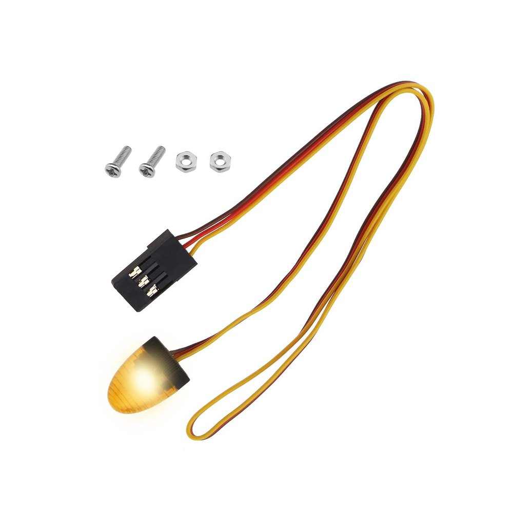 Car Truck RC LED Light Rotating Flashing Lamp Lighting Compatible with 1/8 1/10 1/12 RC Model Car HSP SCX10 1/14 RC Car 11x15mm, Yellow
