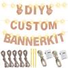 175Pcs DIY Letter Banner Glitter Customizable Banner Kit Custom Banners DIY Happy Birthday Letters Numbers Personalized Banners Decor Baby Shower Birthday Party Decorations Supplies(Dazzling Rose Glod) view 3