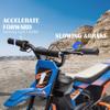24V 7AH Kids Ride on Dirt Bike, 250W Strong Motor 13.6MPH Fast Speed Electric Off-Road Motorcycle, Leather Seat Dirt Bike, Chain-Driven, Metal Suspension, Air-Filled Tires, Blue view 3