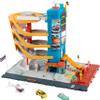 Matchbox Toy Vehicles & Playset, Transportation Center with 5 Levels, Kid& Car-Activated Features, Includes 1:64 Scale Taxi, Boat & Helicopter & Food Vendor Accessory view 1