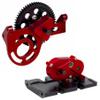 AMK 1/10 Transmission 30% OD Transfer Case Forward Motor Mount with Delrin Spur Gear for 1/10 RC Crawler Axial SCX10 II Element Enduro DIY LCG Chassis SCX10 Upgrades (Red) view 1