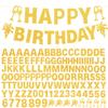 129Pcs DIY Custom Letter Banner Glitter Customizable Banner Kit 0-9 Numbers DIY Happy Birthday Letters Light Rope Personalized Banners for Wedding Birthday Party Decorations Supplies(Dazzling Glod) view 1
