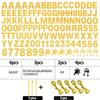 129Pcs DIY Custom Letter Banner Glitter Customizable Banner Kit 0-9 Numbers DIY Happy Birthday Letters Light Rope Personalized Banners for Wedding Birthday Party Decorations Supplies(Dazzling Glod) view 2