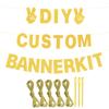 129Pcs DIY Custom Letter Banner Glitter Customizable Banner Kit 0-9 Numbers DIY Happy Birthday Letters Light Rope Personalized Banners for Wedding Birthday Party Decorations Supplies(Dazzling Glod) view 3