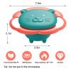 Song Qing Magic Gyro Bowl 360 Degree Rotate Spill-Proof Bowls with Lid Plastic Creative Dishes Practice Feeding Bowls view 2