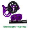 AMK 1/10 Transmission 30% OD Transfer Case Forward Motor Mount with Delrin Spur Gear for 1/10 RC Crawler Axial SCX10 II Element Enduro DIY LCG Chassis SCX10 Upgrades (Purple) view 4