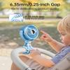 Bearwind Mini Portable Stroller Fan for Travel,360 Rotation,4-Speed LED Night Light Clip on Fans Operated by Rechargeable Battery, Cordless Fan with Tripod Car Seat Baby Pram (Blue) view 3