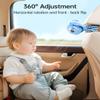 Bearwind Mini Portable Stroller Fan for Travel,360 Rotation,4-Speed LED Night Light Clip on Fans Operated by Rechargeable Battery, Cordless Fan with Tripod Car Seat Baby Pram (Blue) view 4