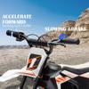 24V 7AH Kids Ride on Dirt Bike, 250W Strong Motor 13.6MPH Fast Speed Electric Off-Road Motorcycle, Leather Seat Dirt Bike, Chain-Driven, Metal Suspension, Air-Filled Tires, White view 3