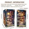 Spilay DIY Dollhouse Booknook Kit,DIY Bookshelf kit,Bookends Model Build kit,Handmade Crafts Gifts for Birthday Christmas (Magical Night Alley with LED Lights, English Manual) view 2