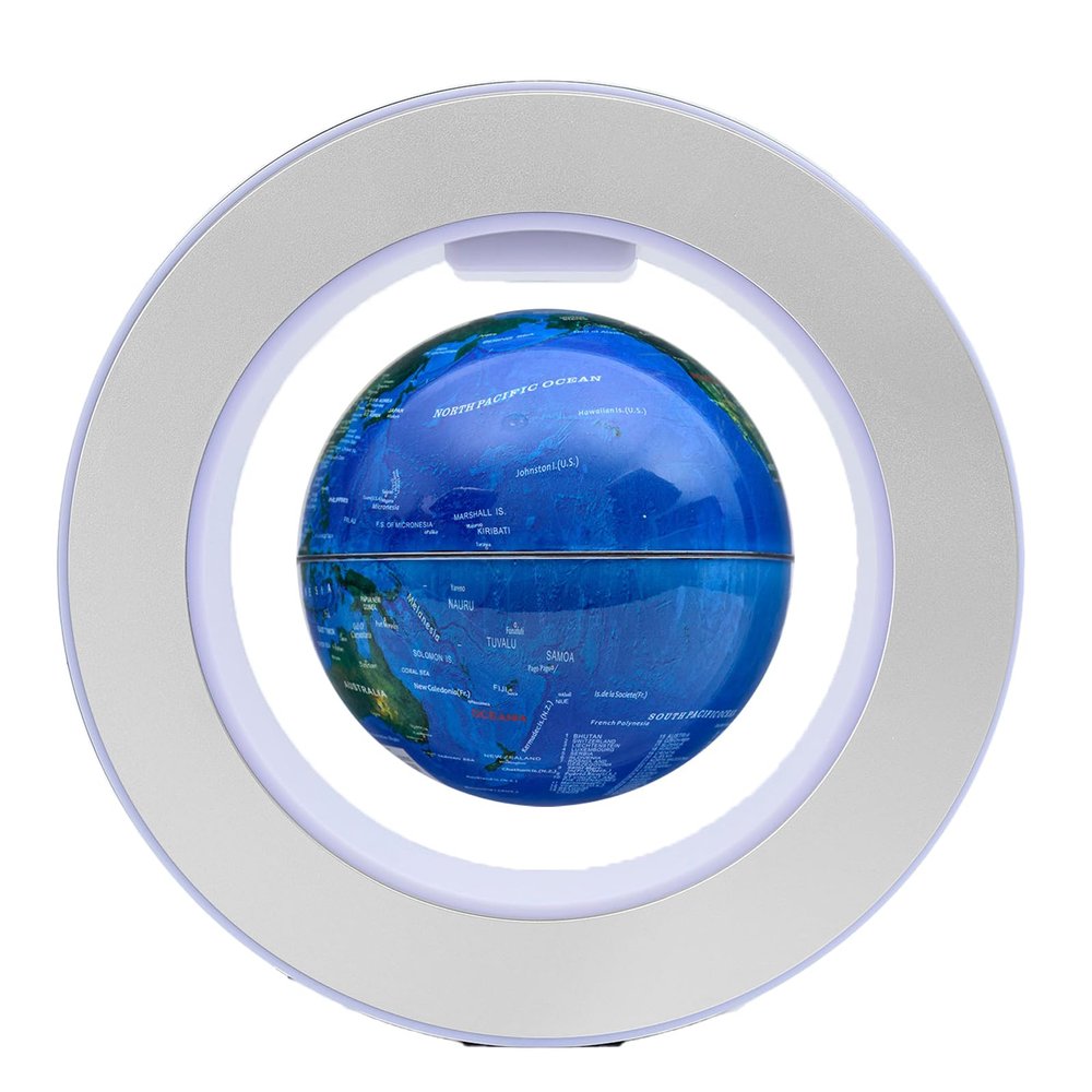 BEBEVOGUE Personalized Magnetic Levitation Floating Globe with LED Light Constellation World Globe for Office Home Desk Gadget Decor Unique Birthday Gift for Men Kids Boss Boys