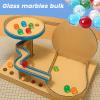 FUTUREPLUSX 150PCS Glass Marbles Bulk, 5/8inch Colorful Marbles for Running Game, Board Table Game Gift for Families Children and Friends view 3