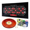 Ygebet 11 inch Solid Roulette Wheel Set for Adults, with 47.2 x 22.8 Inch Double Sided Table Layout Felt Mat, 100 ABS Chips, and Dealer Button Playing Cards Casino Roulette Game Sets view 1
